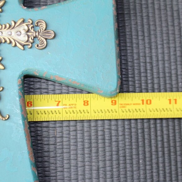 Turquoise Jeweled Cross 13" Length X 9 Width" from Hobby Lobby - Picture 8 of 9
